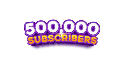 500,000 subscribers thank you vector banner. 500K subscribers thank you vector banner. Thank you 500K subscribers . subscribe banner.