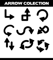 set of arrows, icons, vector