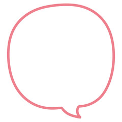 Hand Drawn pink speech bubble
