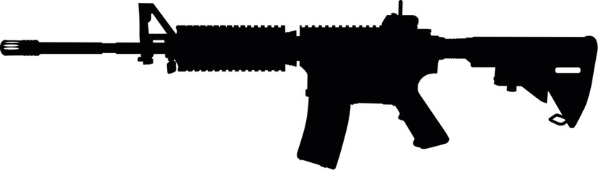 M4 carbine SVG Cut File for Cricut and Silhouette, EPS Vector, PNG , JPEG , Zip Folder