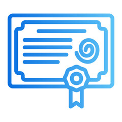 certificate gradient icon