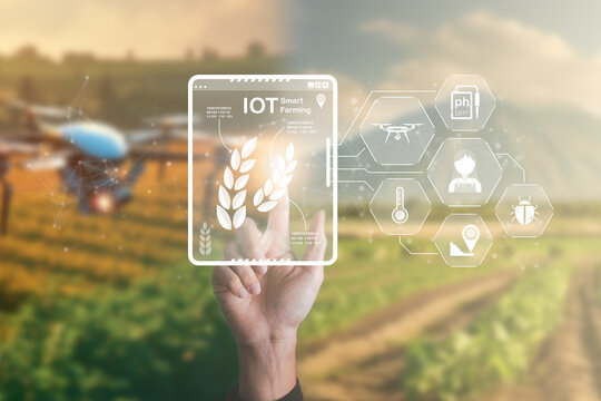 Smart Farming using IOT Internet Of Thinking technology and analysis with AI artificak intelligence help to improvement, research and development productivity of farming.