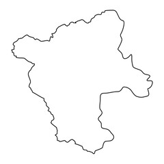 Obraz premium Pec district map, administrative district of Serbia. Vector illustration.