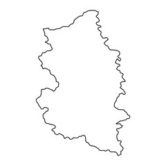 Podunavlje district map, administrative district of Serbia. Vector illustration.