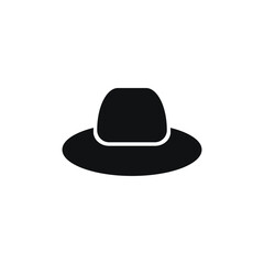 Hat icon vector Black silhouette