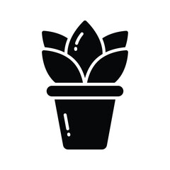 Outdoor decorative plant, an icon of plant pot in trendy style, ready to use vector