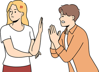 Man ask woman for forgiveness