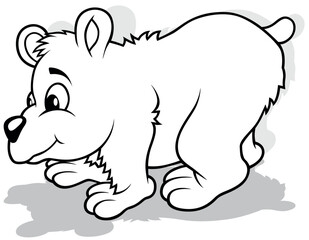 Drawing of a Teddy Bear from Side View