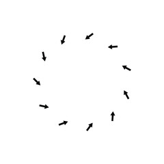Spin arrow circle. Recycle arrown round frame