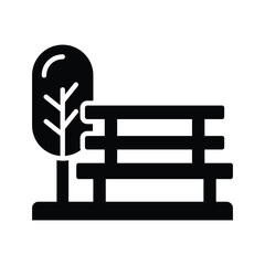 Carefully crafted vector of park bench in modern style, easy to use and download