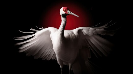 Fototapeta premium white ibis in the morning HD 8K wallpaper Stock Photography Photo Image