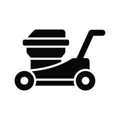 Check this beautifully designed vector of lawnmower in trendy style,