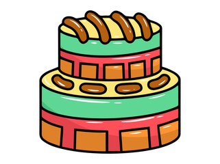 Hand drawn Food Cake Illustration