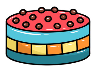 Hand drawn Delicious Cake Illustration
