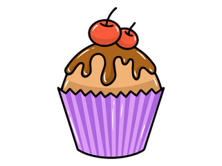 Hand drawn Food Cake Illustration
