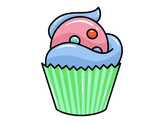 Hand drawn Delicious Cake Illustration
