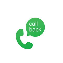 Call back button. Vector Illustration