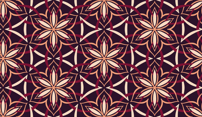 Geometric ethnic pattern seamless flower color. seamless pattern. Design for fabric,curtain,background,carpet,wallpaper,clothing,wrapping,Batik,mandalas,fabric,Vector illustration. pattern style.