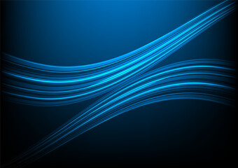 Speed light movement technology hitech modern background. Blue background futuristic. Wave line internet. Banner, poster, cover, ads	
