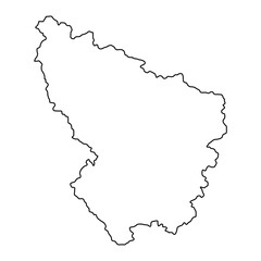 Sumadija district map, administrative district of Serbia. Vector illustration.