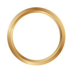 Golden ring vector . Gold circle frame