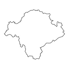 Toplica district map, administrative district of Serbia. Vector illustration.