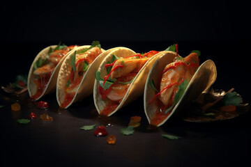 Testy Tacos decorated image - obrazy, fototapety, plakaty