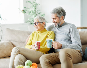 senior portrait woman man couple happy  retirement smiling love elderly lifestyle old together active healthy vitality hugging bonding romance coffee tea cup