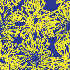 Colourful Abstract Floral Seamless Pattern Design