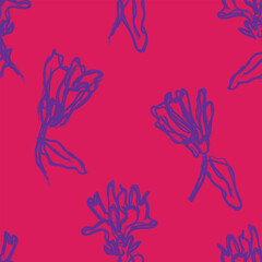 Colourful Abstract Floral Seamless Pattern Design