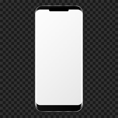 Mobile phone vector mockup. Blank smartphone