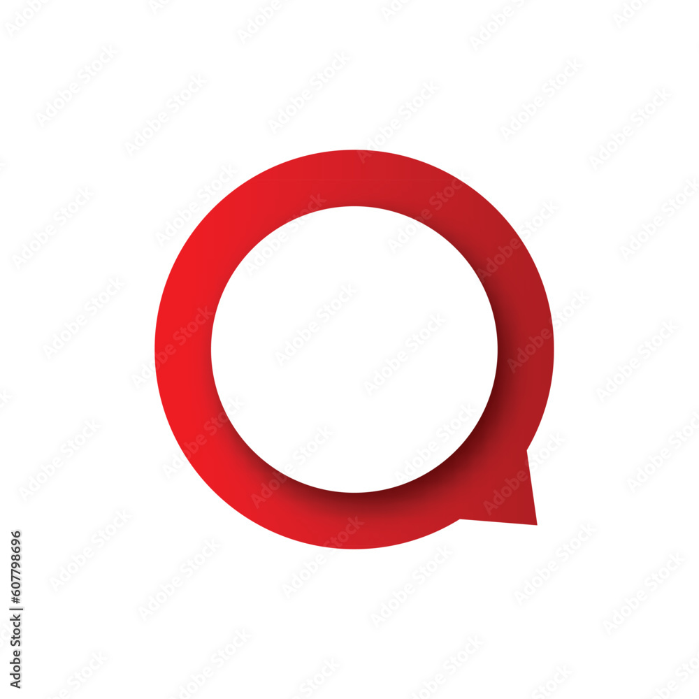 Poster chat bubble template vector. alert message