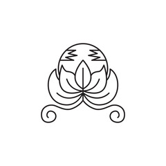 seed and Leaves logo vector design template best. logo with lineart style,
