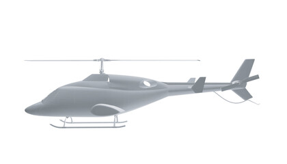 Helicopter detailed polygonal. Vector isolated on a white background. Adult military helicopter coloring page for book. Copter and Aircraft. Vector illustration. Polygonal illustrate. 3D..