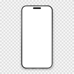 Mobile phone vector mockup. Blank smartphone