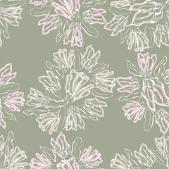 Fototapeta premium Neutral Colour Paisley abstract Seamless Pattern Design