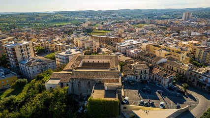 Fototapeta na wymiar Aerial View of Noto, Syracuse, Sicily, Italy, Europe, World Heritage Site