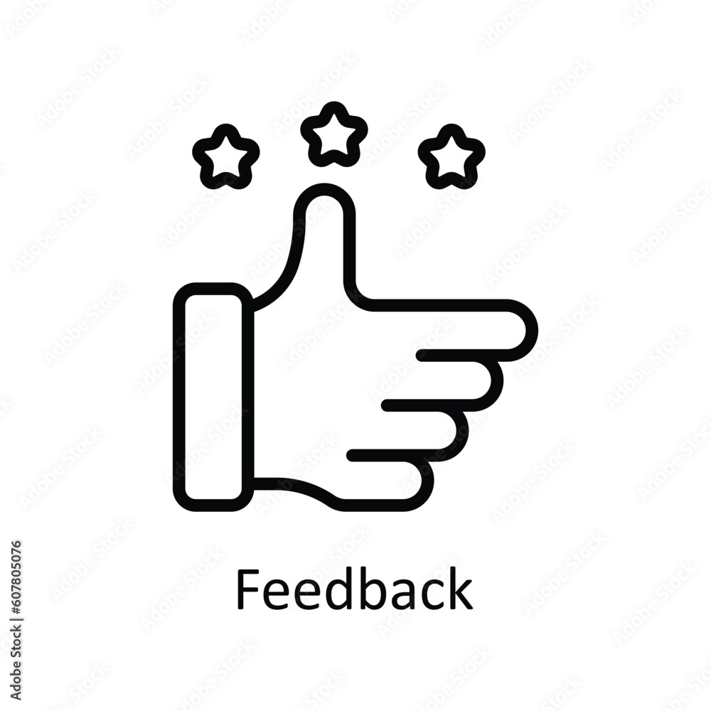 Poster Feedback   Vector  outline Icon Design illustration. User interface Symbol on White background EPS 10 File