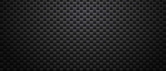 Dark vector background black carbon fiber texture