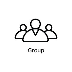 Group  Vector  outline Icon Design illustration. User interface Symbol on White background EPS 10 File