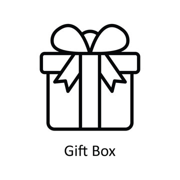 Gift Box  Vector  outline Icon Design illustration. User interface Symbol on White background EPS 10 File