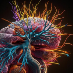 Neuron cells, neuroscience, brain, nervous system, synapses, neurotransmitters, neural pathways, dendrites, axons, neurotransmission, neuroplasticity, generate ai