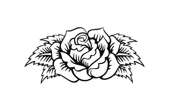 Black Rose Tattoo Design Download High Resolution Digital Art PNG  Transparent Background Printable SVG Tattoo Stencil - Etsy