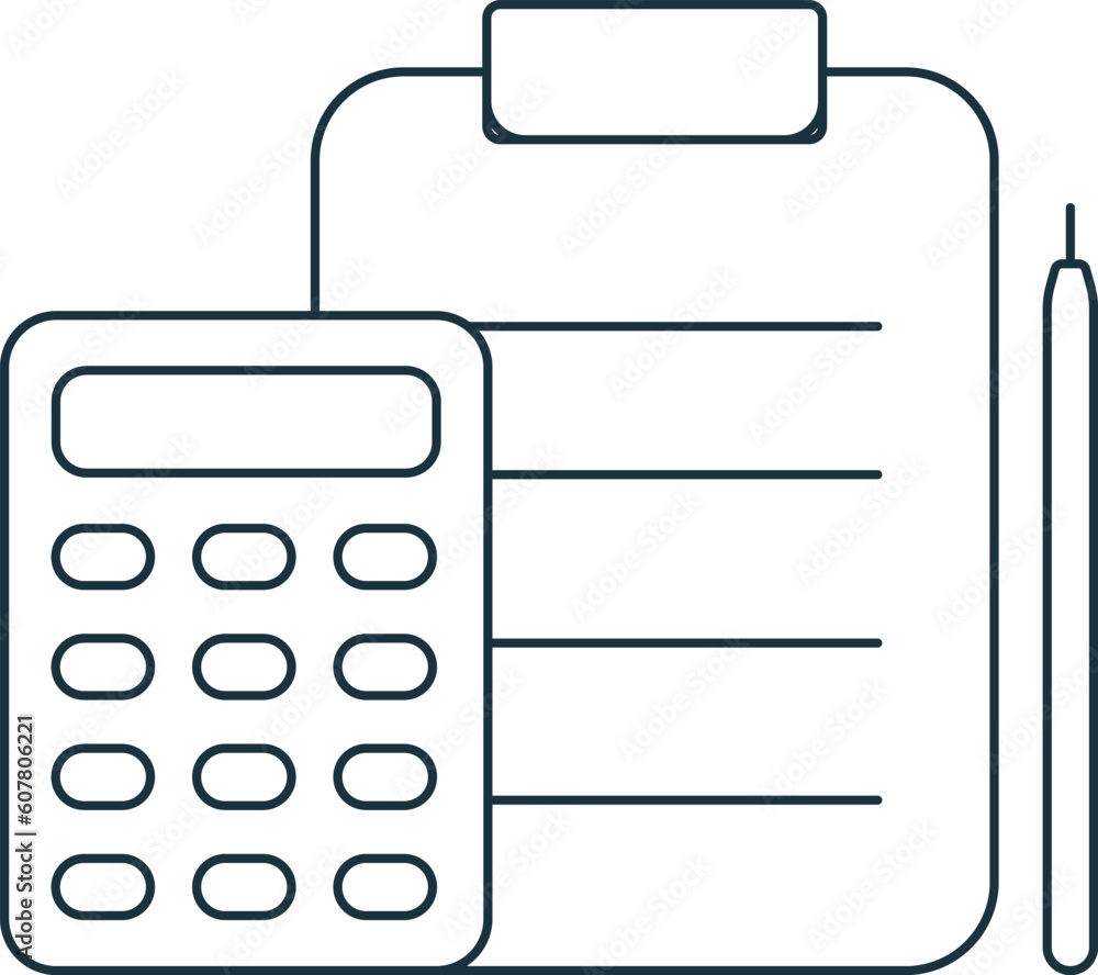 Poster calculation icon. monochrome simple sign from engineering collection. calculation icon for logo, tem