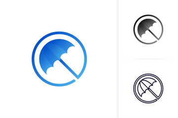 Umbrella logo. Umbrella icon vector. Modern Minimalist Logo Design. app icon
