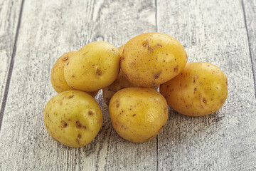 Raw small organic baby potato