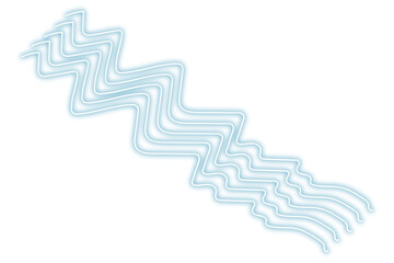 Fototapeta premium Neon bright line png. Glowing blue line on transparent background.
