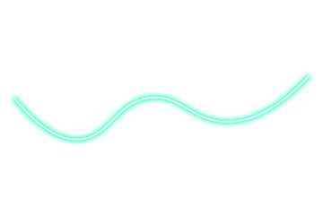 Neon bright line png. Glowing blue line on transparent background.