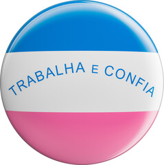 Flag of the Brazilian state of Acre in bottom 3d render format