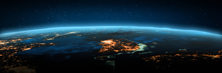 South Korea city lights